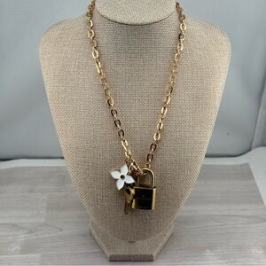 Louis Vuitton Authentic Lock & key necklace.